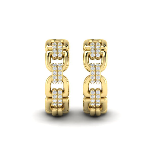 Linked Curves with Diamond Accent Earrings