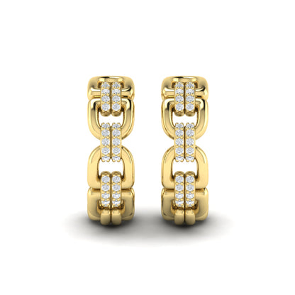 Linked Curves with Diamond Accent Earrings