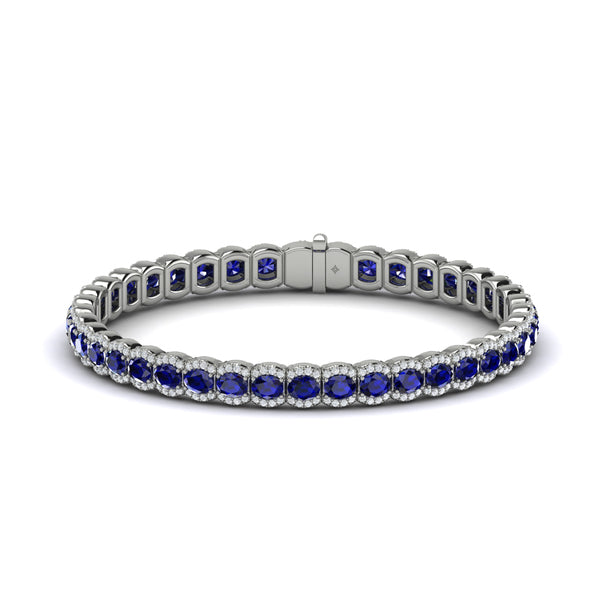 Diamond and Sapphire Bracelet