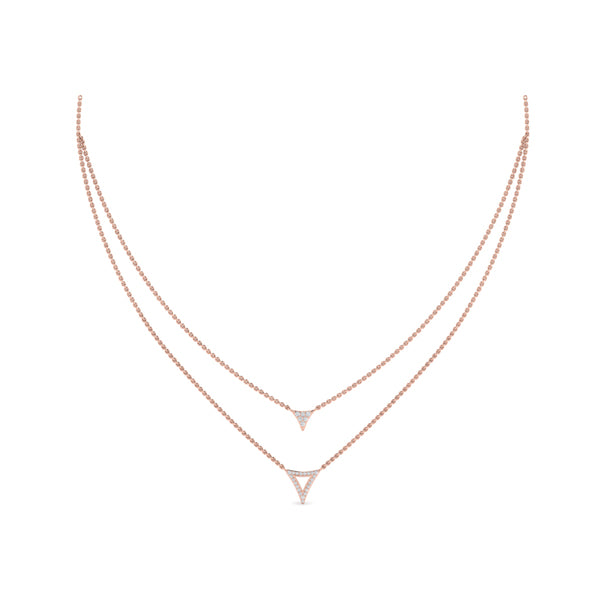 Diamond Necklace from MIRAVEL Collection in 14KT Rose Gold