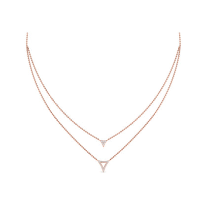 Diamond Necklace from MIRAVEL Collection in 14KT Rose Gold