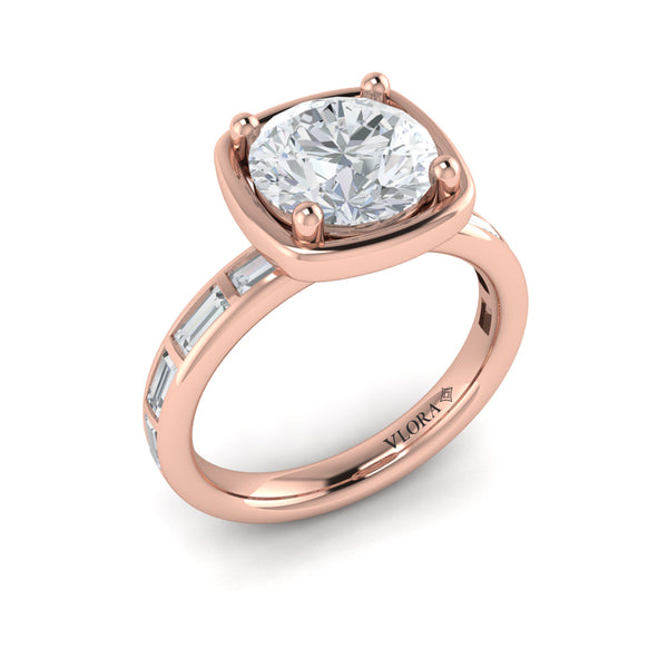Art Deco Baguette Channel Engagement Ring
