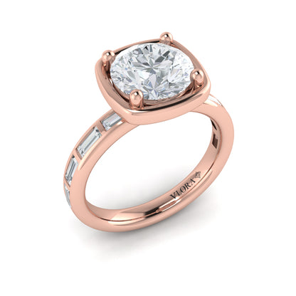 Art Deco Baguette Channel Engagement Ring