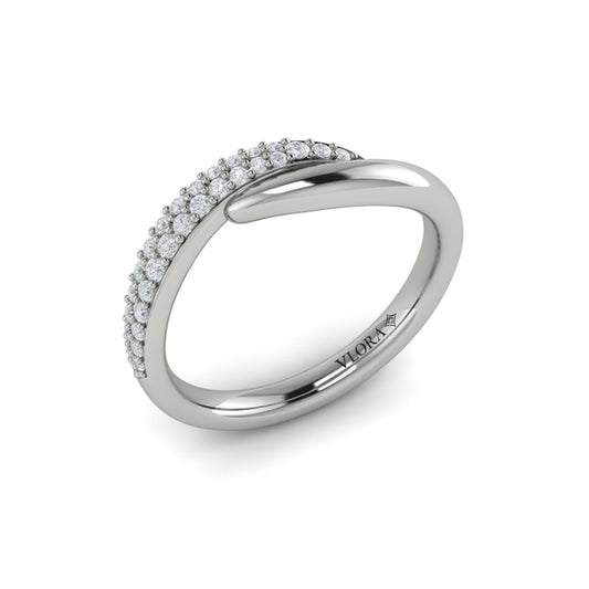 Stackables Wedding Band in Platinum by Vlora Bridal