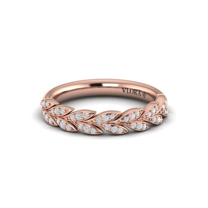 Pave Wheat Stackable Band