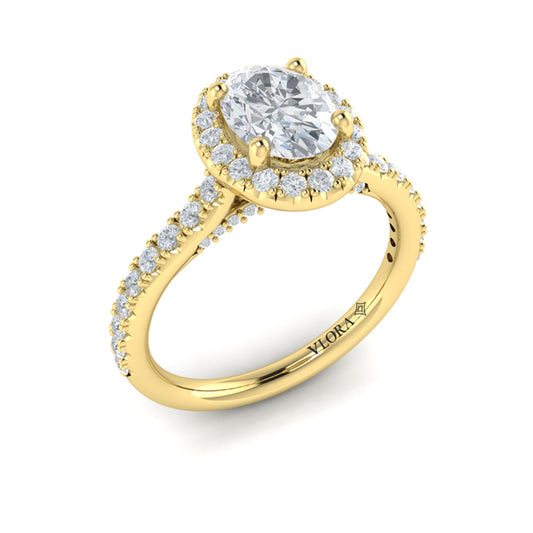 Timeless Oval Halo Engagement Ring