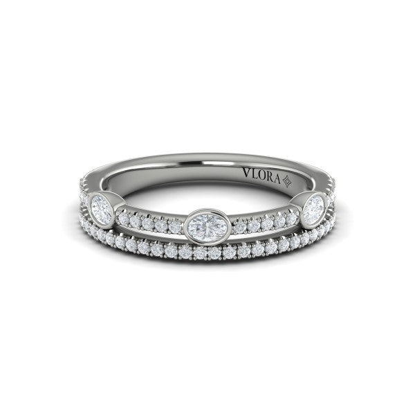 Stackable Bands Wedding Band in Platinum by Vlora Bridal