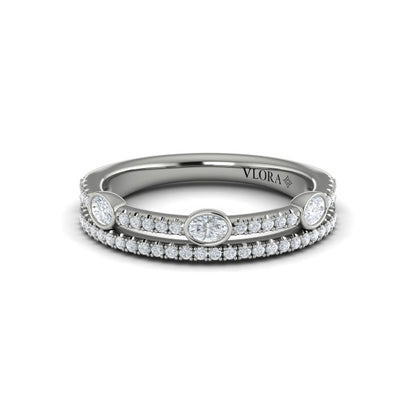 Stackable Bands Wedding Band in Platinum by Vlora Bridal