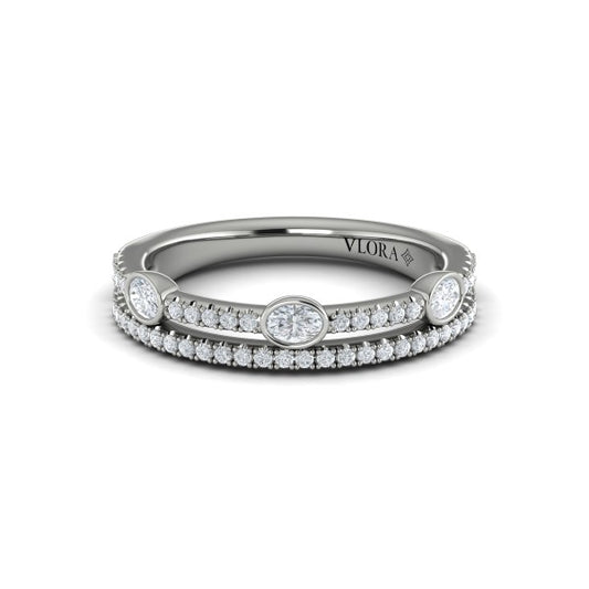 Stackable Bands Wedding Band in Platinum by Vlora Bridal