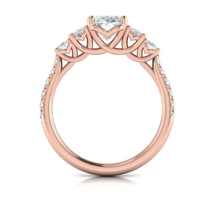 Quintet Oval Engagement Ring