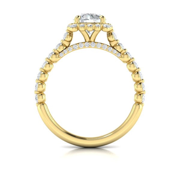Floating Halo Round Engagement Ring