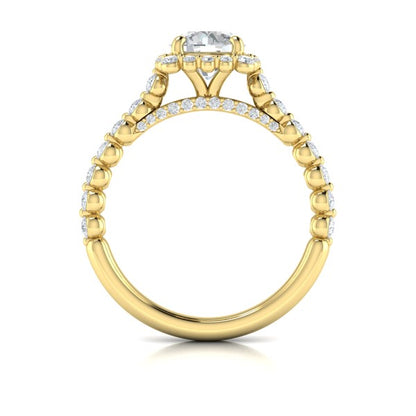 Floating Halo Round Engagement Ring