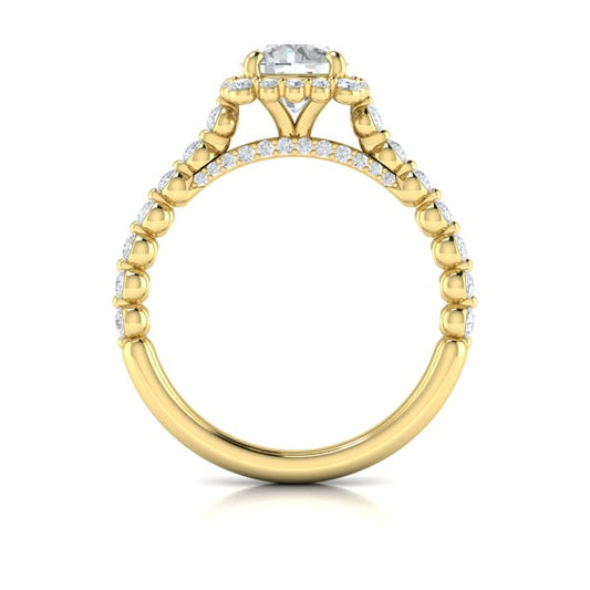 Floating Halo Round Engagement Ring