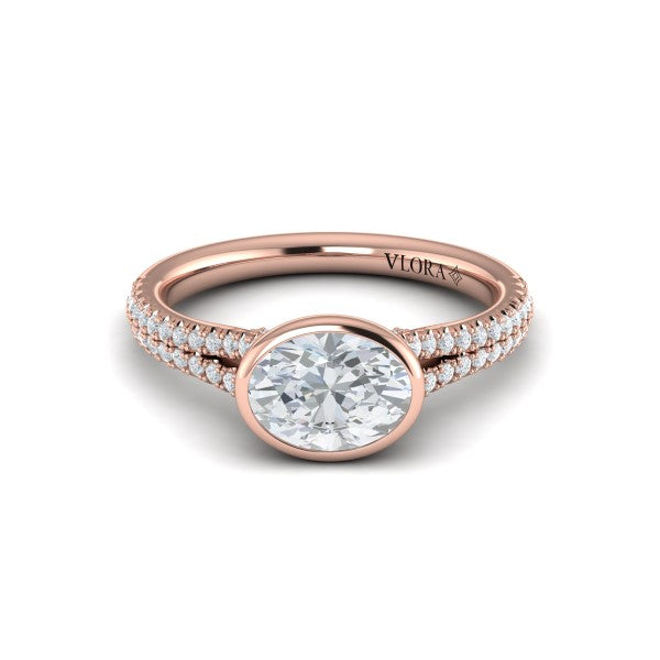 Horizon Oval Bezel Engagement Ring