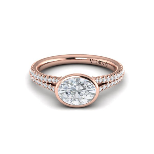 Horizon Oval Bezel Engagement Ring