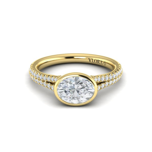 Horizon Oval Bezel Engagement Ring