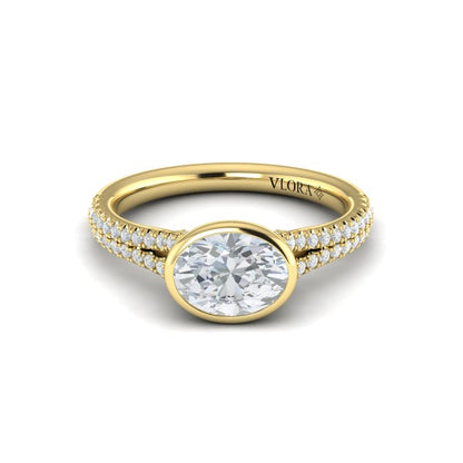 Horizon Oval Bezel Engagement Ring