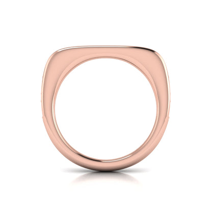 Single Diamond Baguette and Round Channel Set Ring