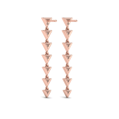 Diamond Trinity Drop Statement Earrings