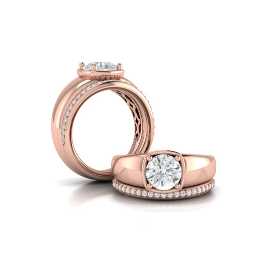 Matching Band for the Golden Statement Engagement Ring