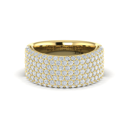 Diamond Multi-Row Statement Ring