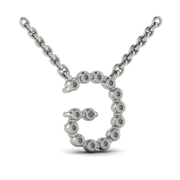 Diamond Alphabet Pendant Necklace, G