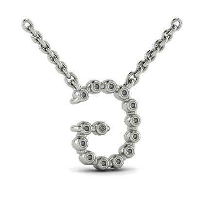 Diamond Alphabet Pendant Necklace, G