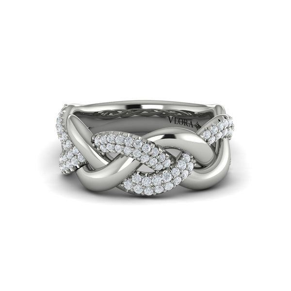 Alternating Diamond Twist Ring