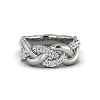 Alternating Diamond Twist Ring