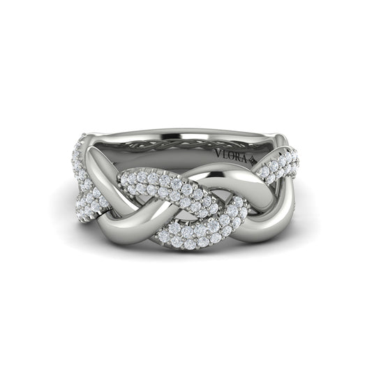 Alternating Diamond Twist Ring