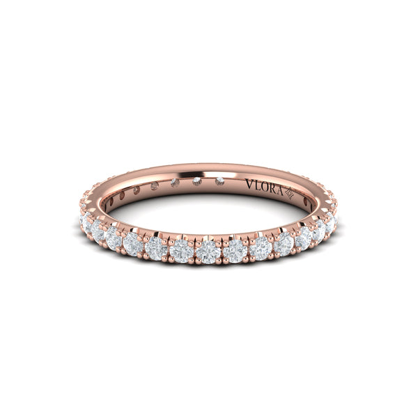 Eternity Bands Wedding Band in 14K Rose Gold by Vlora Bridal