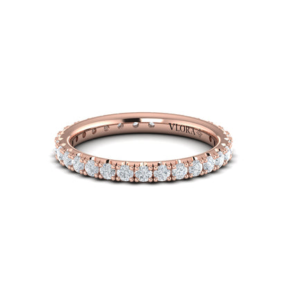 Eternity Bands Wedding Band in 14K Rose Gold by Vlora Bridal