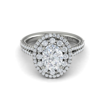 Grand Double Halo Oval Engagement Ring