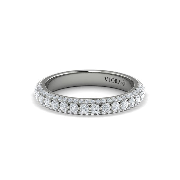 Stackable Bands Wedding Band in Platinum by Vlora Bridal