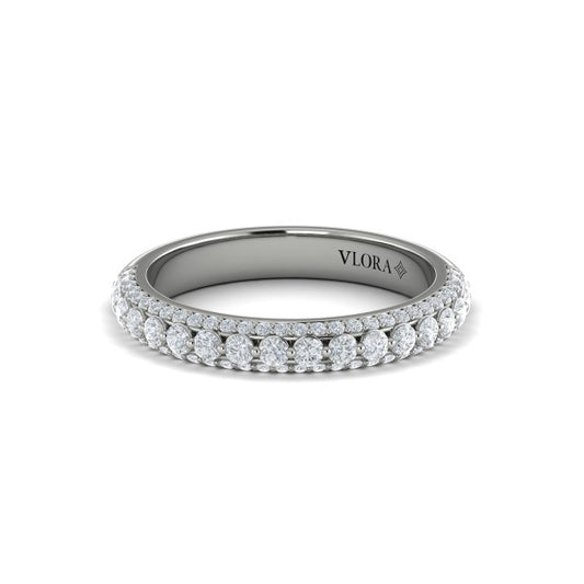 Stackable Bands Wedding Band in Platinum by Vlora Bridal