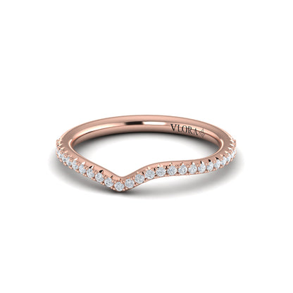 Matching Bands Wedding Band in 14K Rose Gold by Vlora Bridal