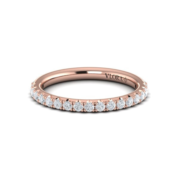 Matching Bands Wedding Band in 14K Rose Gold by Vlora Bridal