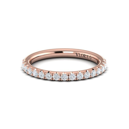 Matching Bands Wedding Band in 14K Rose Gold by Vlora Bridal