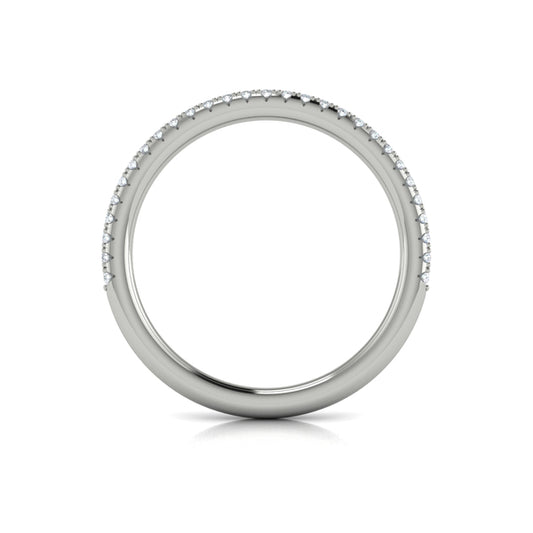 Matching Band for Diamond Accent Bezel Oval Halo Engagement Ring