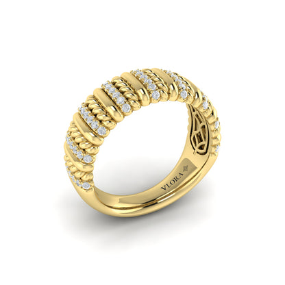 Diamond Rope Ring