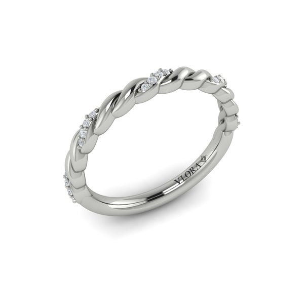Braided Pavé Diamond Band