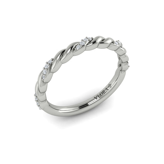Braided Pavé Diamond Band