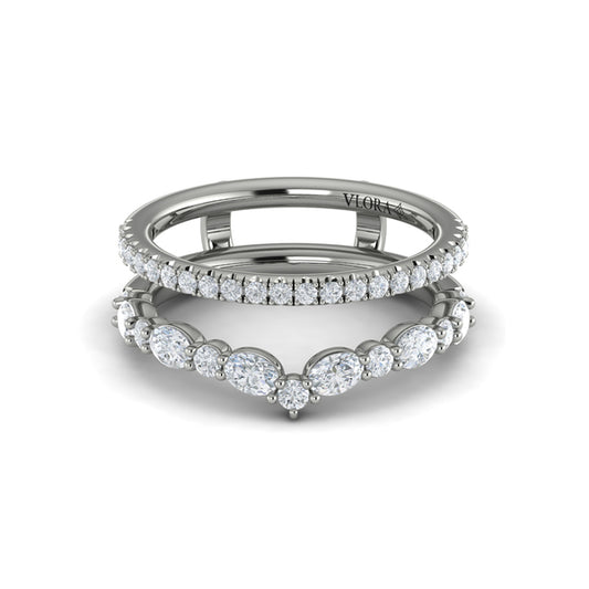 Enhancer Wedding Band in Platinum by Vlora Bridal