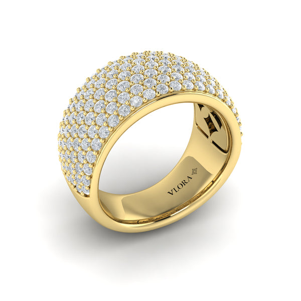 Diamond Multi-Row Statement Ring