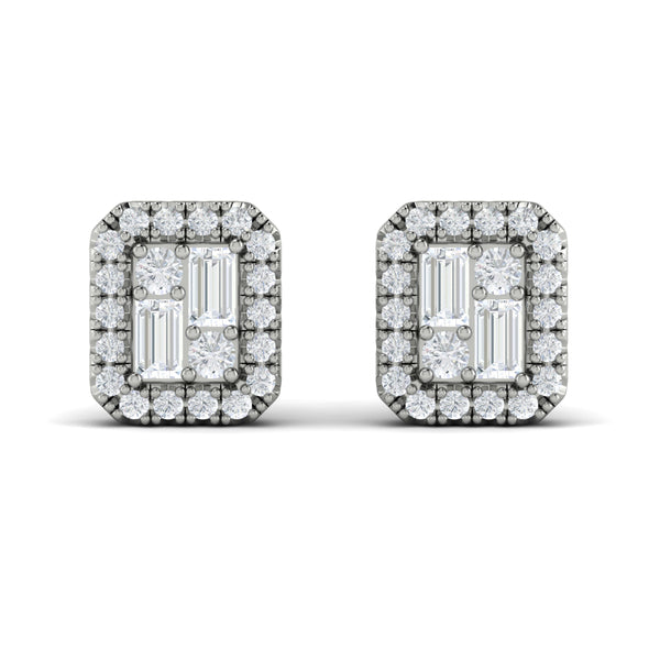 Diamond Baguette Stud Earrings