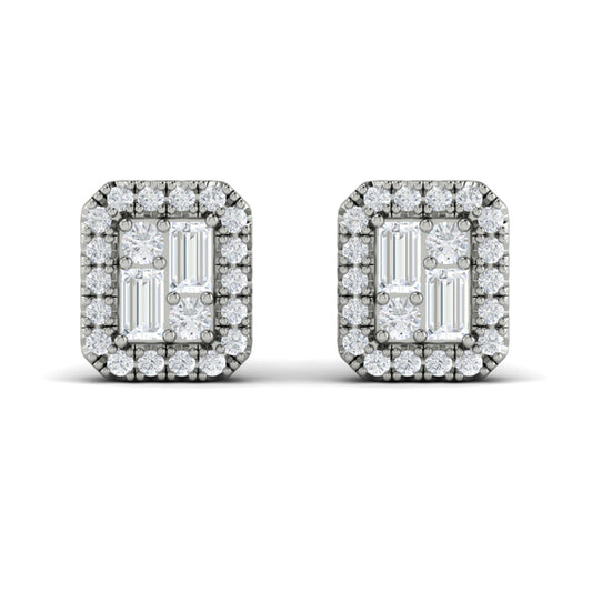 Diamond Baguette Stud Earrings