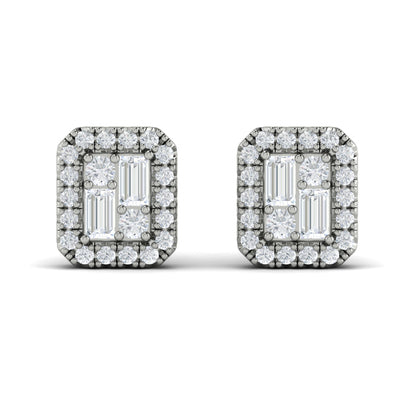 Diamond Baguette Stud Earrings