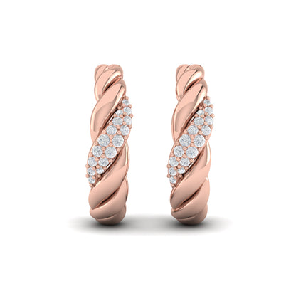 Tapered Twist Hoop Earrings