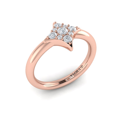 Diamond Cluster Vlora Star Ring