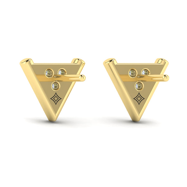 Diamond Trinity Stud Earrings